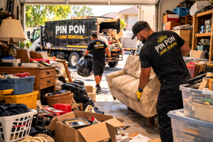 Estate cleanout service in San Bernardino area by Pin Pon's Junk Removal, Inland Empire CA